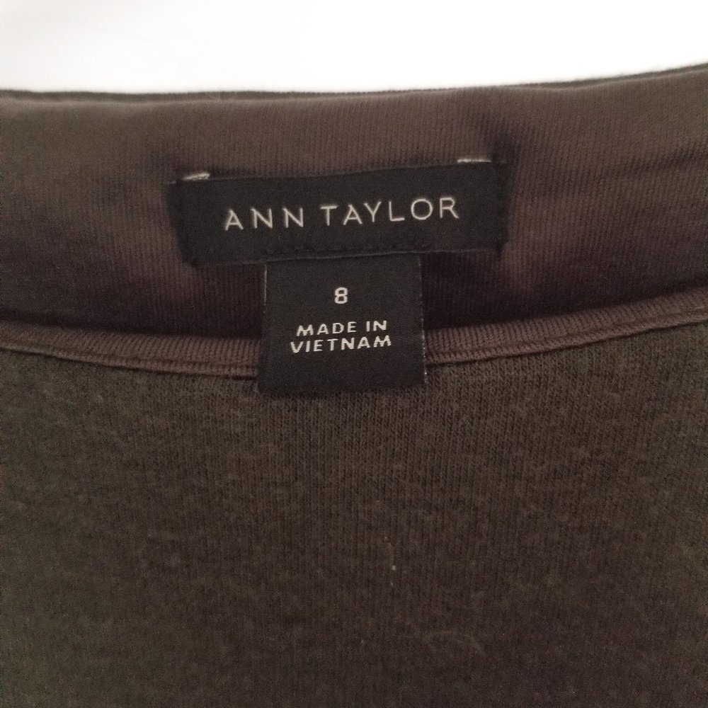 Ann Taylor Olive Green Blouson Dress